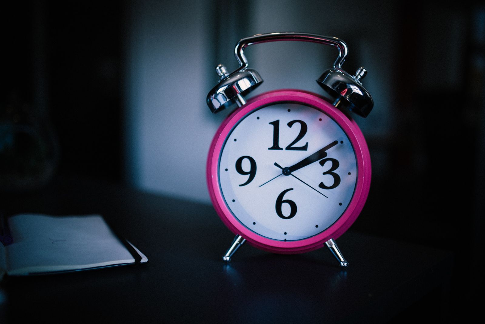 Alarm clock at night